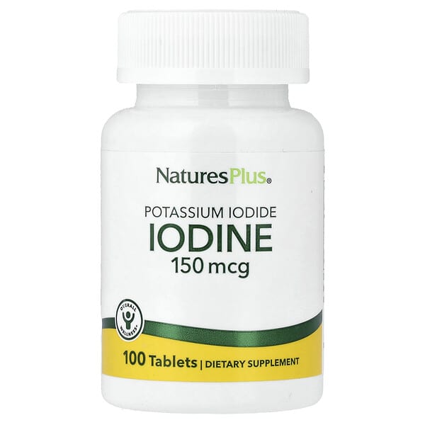 NaturesPlus, Iodine, Potassium Iodide, 150 mcg, 100 Tablets
