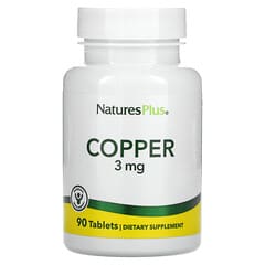 NaturesPlus, Kupfer, 3 mg, 90 Tabletten