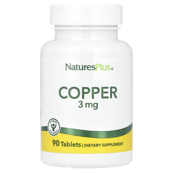 NaturesPlus Copper, 3 mg, 90 Tablets