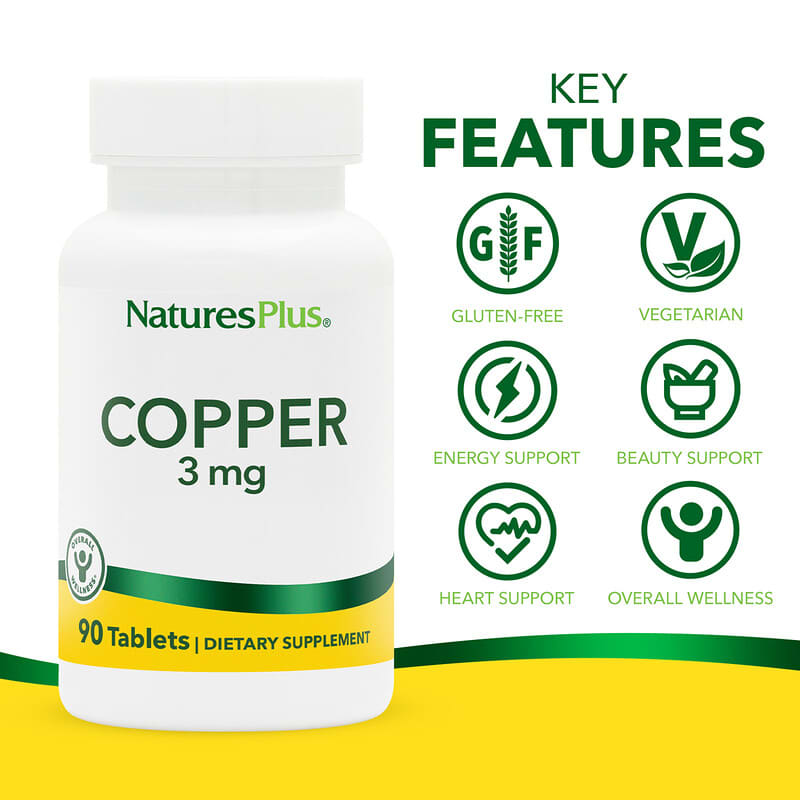 Copper, 3 mg, 90 Tablets