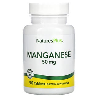 NaturesPlus, Manganês, 50 mg, 90 comprimidos