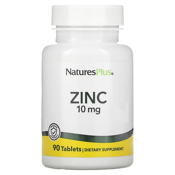 NaturesPlus, Cinc, 10 mg, 90 Tabletas