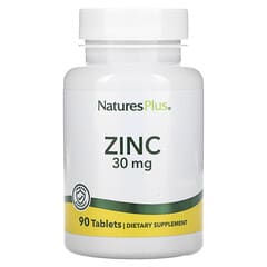 NaturesPlus, Zinc, 30 mg, 90 comprimidos