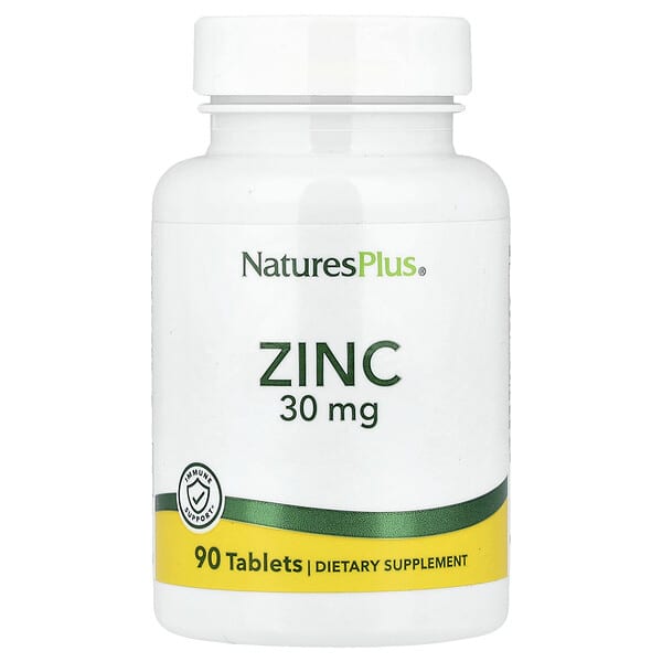 NaturesPlus Zinc, 30 mg, 90 Tablets