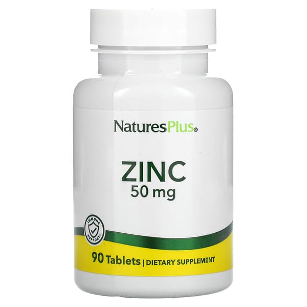 NaturesPlus, Zinc, Zink, 50 mg, 90 Tabletten