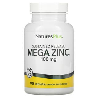 NaturesPlus, Mega Zinco, 100 mg, 90 Comprimidos
