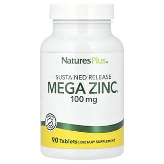 NaturesPlus, Mega Zinc, 100 mg, 90 comprimidos