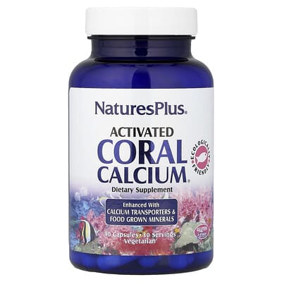 NaturesPlus, Active Coral Calcium, 90 Vegetarian Capsules