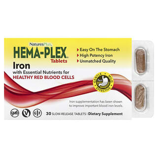 NaturesPlus, Hema-Plex® Iron, 30 Slow-Release Tablets