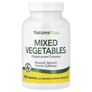 NaturesPlus, Mixed Vegetables®, fytoravinnekompleksi, 180 tablettia