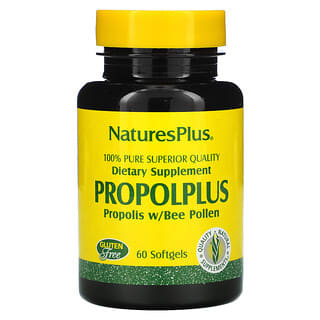 NaturesPlus, Propolplus, Própolis com Pólen de Abelha, 60 Cápsulas Softgel