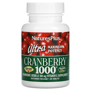 NaturesPlus, Ultra Cranberry 1000, 60 таблеток