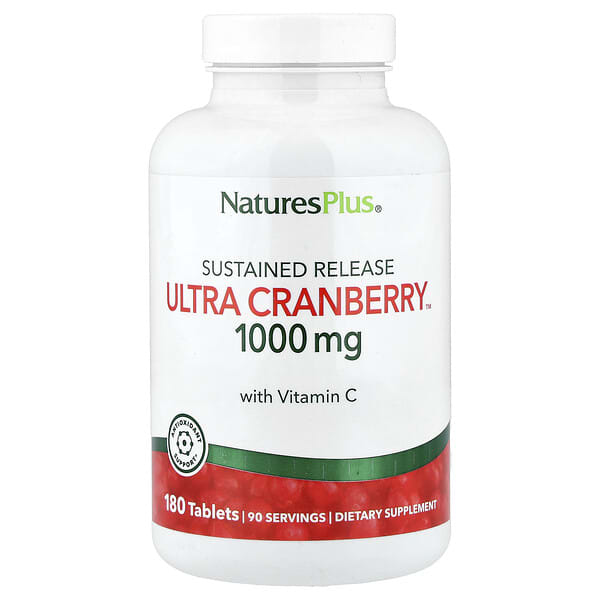 NaturesPlus, Ultra Cranberry™, s predĺženým uvoľňovaním, 180 tabliet