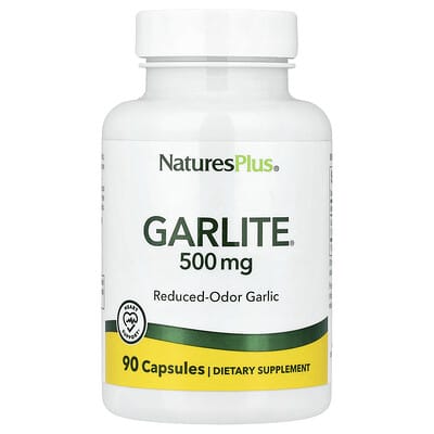 NaturesPlus, Garlite®, 500 mg, 90 Capsules