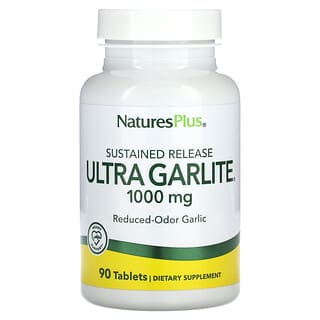 NaturesPlus, Ultra Garlite à libération prolongée, 1000 mg, 90 comprimés