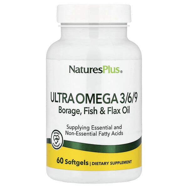 NaturesPlus, 超級 Omega-3/6/9，60 粒軟膠囊