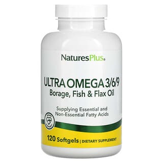 NaturesPlus, Ultra Omega 3/6/9, 120 cápsulas blandas