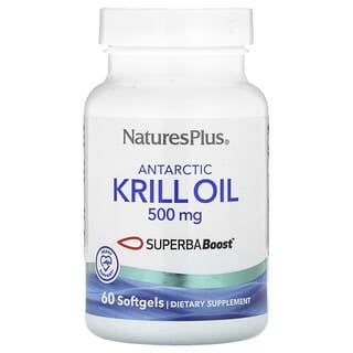 NaturesPlus, Óleo de Krill da Antártica, 500 mg, 60 Cápsulas Softgel