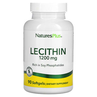 NaturesPlus, Lecitina, 1.200 mg, 90 Cápsulas Softgel