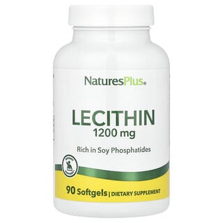 NaturesPlus, Lecitina, 1200 mg, 90 cápsulas blandas