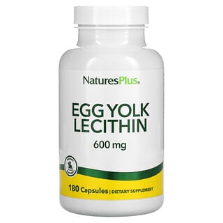NaturesPlus, лецитин из яичных желтков, 600 мг, 180 вегетарианских капсул