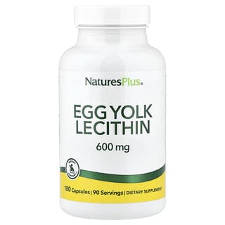 NaturesPlus, Lecitina de yema de huevo, 180 cápsulas (300 mg por cápsula)