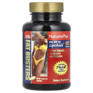 NaturesPlus, Suplemento ultraquemador de grasas, 60 comprimidos bicapa
