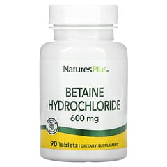 NaturesPlus, Betaine Hydrochloride, Betain-Hydrochlorid, 600 mg, 90 Tabletten