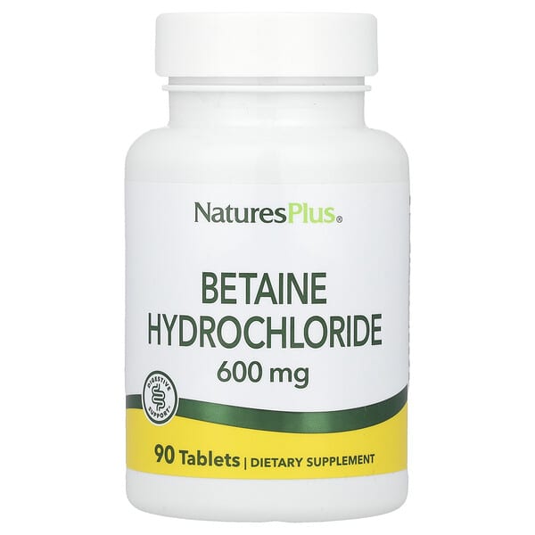 Betaine Hydrochloride, 600 mg, 90 Tablets