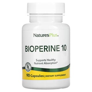 NaturesPlus, Bioperine 10, 90 gélules végétariennes