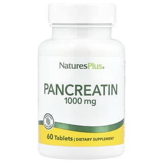 NaturesPlus, Pancréatine, 1000 mg, 60 comprimés