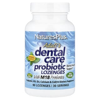 NaturePlus, Pastilhas Probióticas para Cuidados Dentários para Adultos, Hortelã-pimenta, 60 Pastilhas
