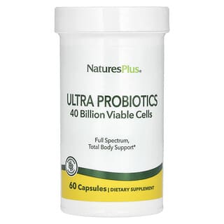 NaturesPlus, Ultra Probiotics, 40 Bilhões, 60 Cápsulas