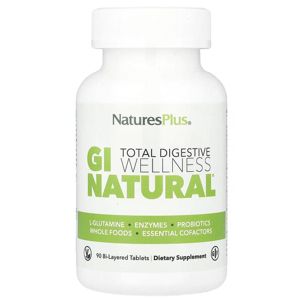 NaturesPlus Total Digestive Wellness, GI Natural®, 90 Bi-Layered Tablets