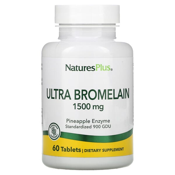 NaturesPlus, Ultra Bromelain, 1500 mg, 60 Tabletten