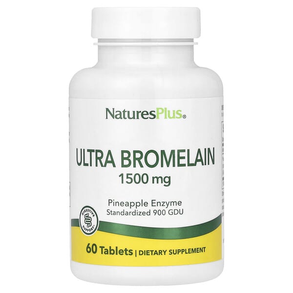 NaturesPlus Ultra Bromelain, 1,500 mg, 60 Tablets