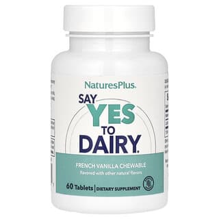NaturesPlus, Diga sí a los lácteos, Ayuda digestiva para alimentos lácteos, 50 comprimidos masticables