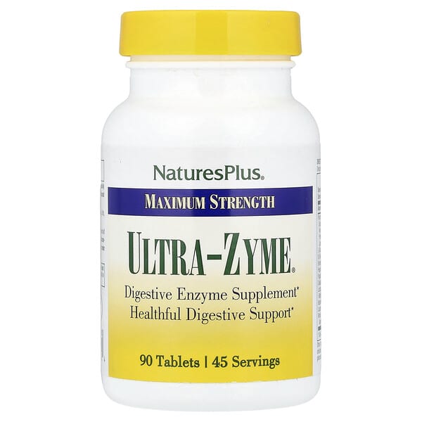 NaturesPlus, Ultra-Zyme®, Concentración máxima, 90 comprimidos