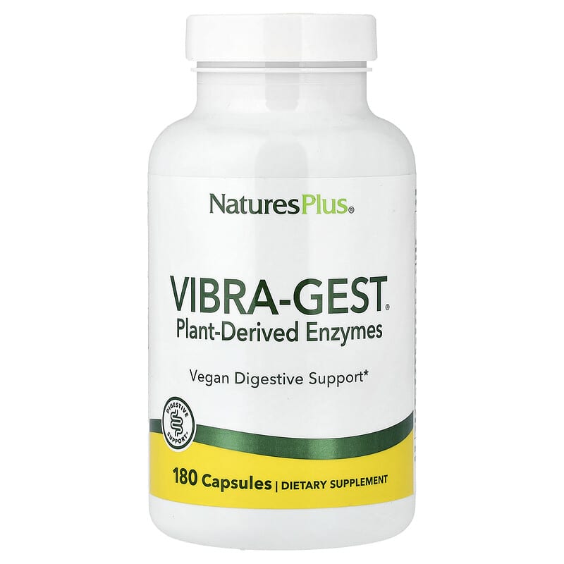 Vibra-Gest, Plant-Derived Enzymes, 180 Capsules