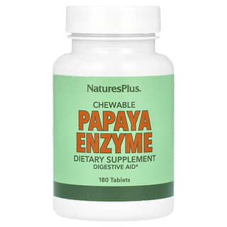 NaturesPlus, Complément d'enzymes de papaye à croquer, 180 comprimés