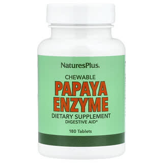 NaturesPlus, Papaya-Enzym-Ergänzungsmittel zum Kauen, 180 Tabletten
