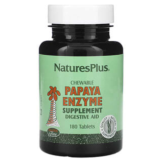 NaturesPlus, Suplemento de enzima de papaya masticable, 180 comprimidos