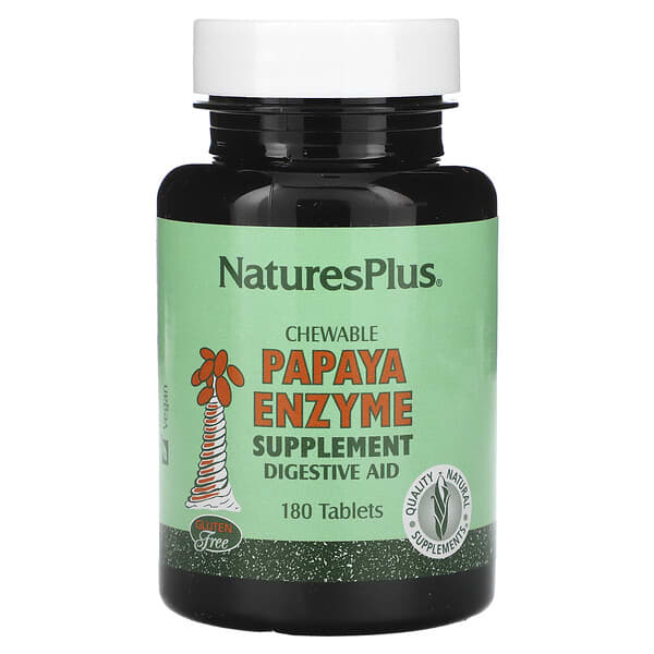 NaturesPlus, Chewable Papaya Enzyme Supplement, 180 Tablets