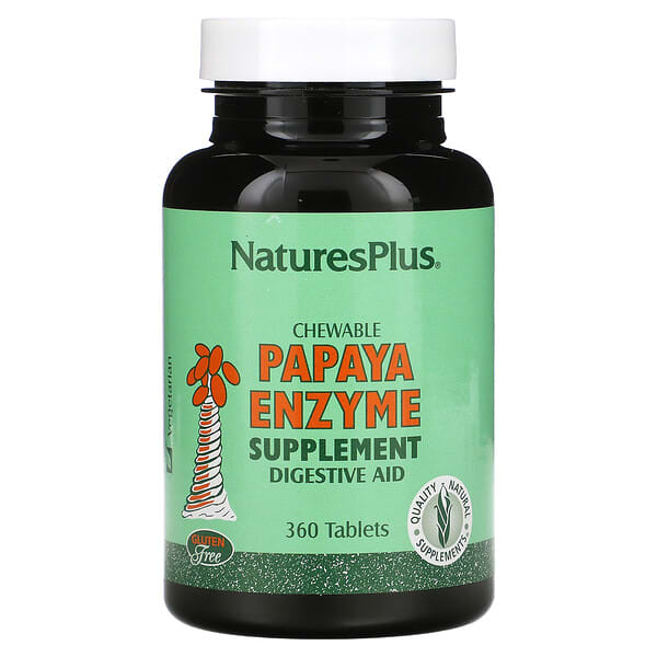 NaturesPlus, Chewable Papaya Enzyme Supplement, 360 Tablets