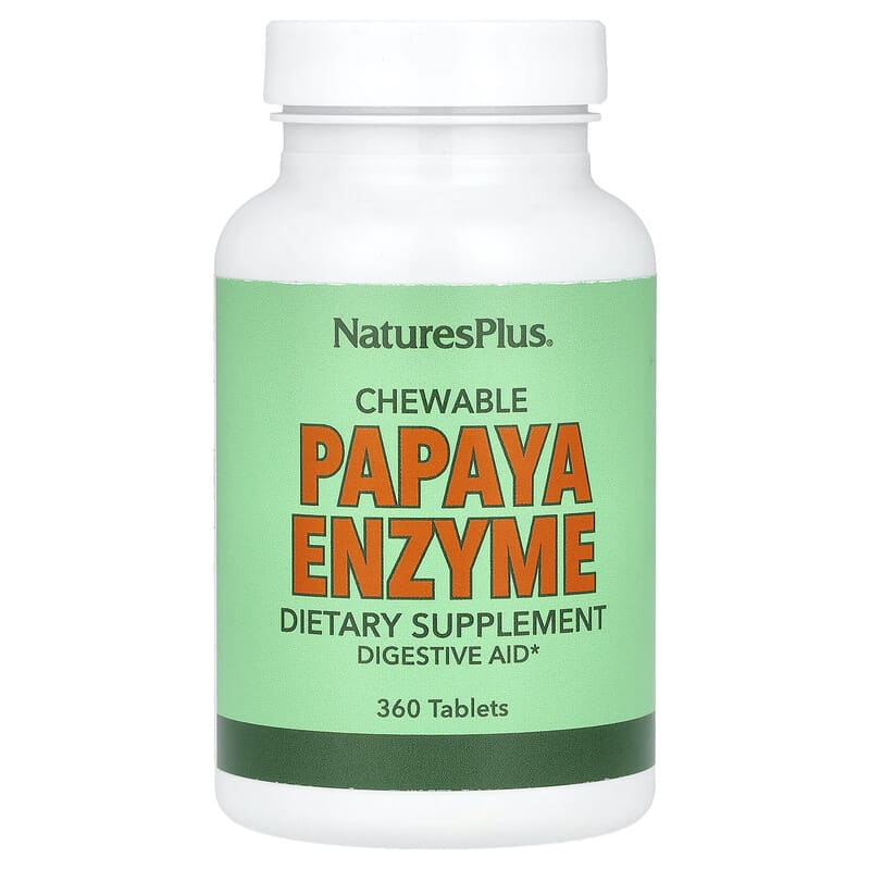 Complément Alimentaire NOW Foods - Enzymes De Papaye à Mâcher - 360 Comprimés - Neuf - Fabriqué Aux USA
