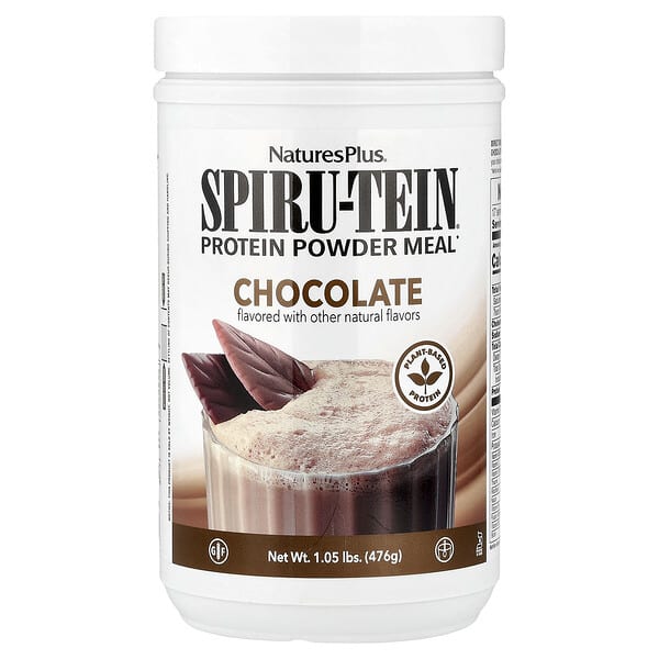 NaturesPlus Spiru-Tein®, Protein Powder Meal, Chocolate, 1.05 lbs (476 g)