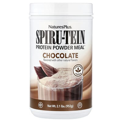 NaturesPlus, Spiru-Tein®, Protein Powder Meal Replacement, Chocolate Flavor, 2.1 lbs (952 g)
