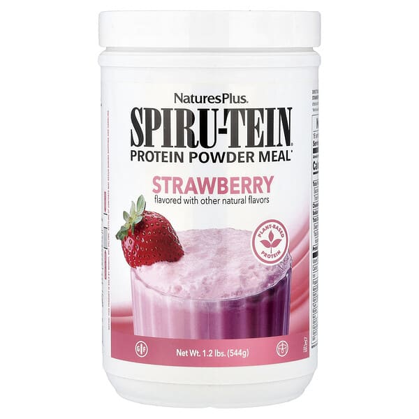 NaturesPlus Spiru-Tein®, Protein Powder Meal, Strawberry, 1.2 lbs (544 g)