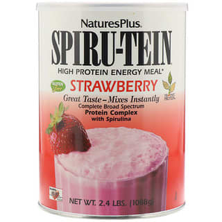 NaturesPlus, Spiru-Tein, Comida energética con alto contenido de proteínas, Fresa, 1088 g (2,4 lb)