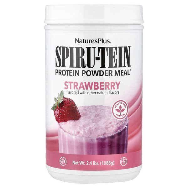 NaturesPlus Spiru-Tein®, Protein Powder Meal, Starwberry, 2.4 lbs (1,088 g)